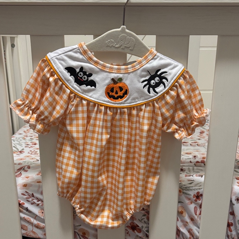 Charming Halloween Baby Costume with Embroidery